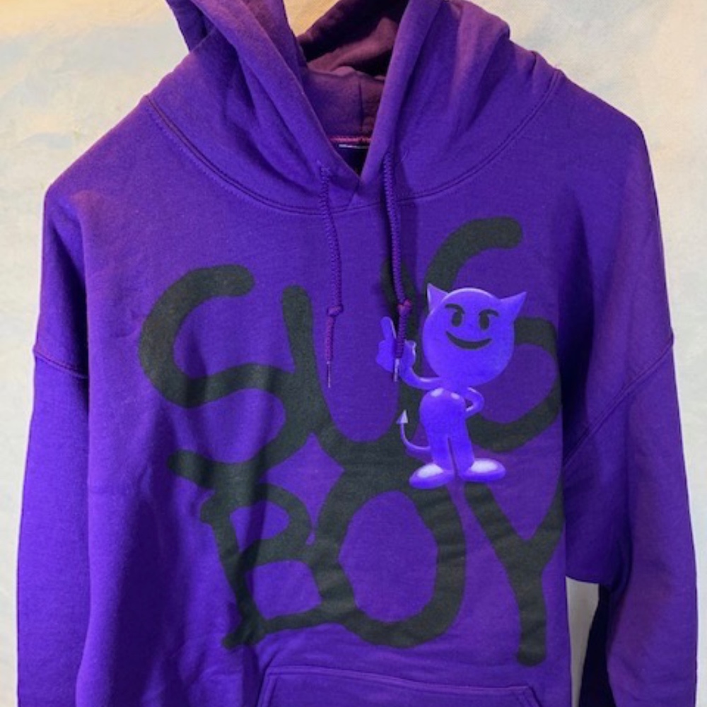 Sus Boy Purple Large Mens Hoody Smiley Collection
